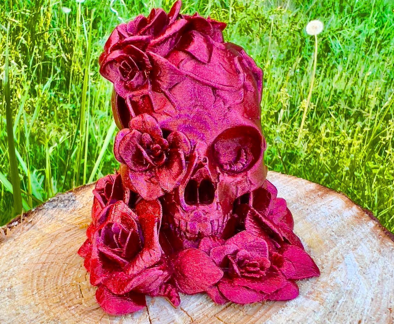 Death and Beauty Roses Skull USE